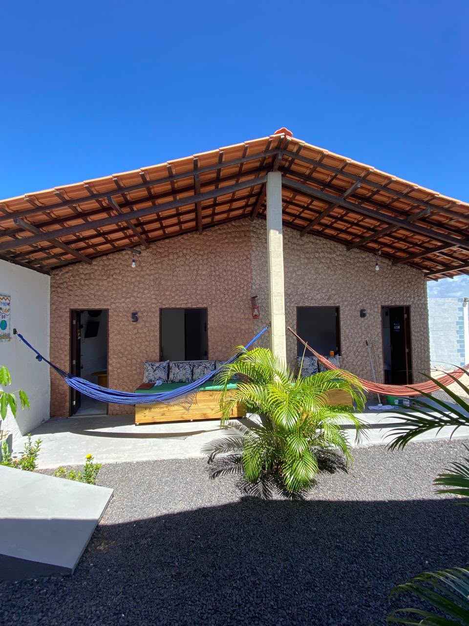 Casa de sapê, a acomodação mais antiga da pousada